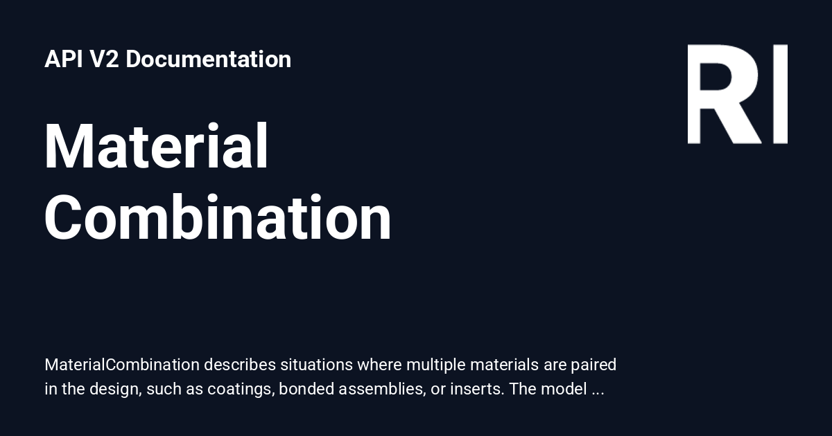 MaterialCombination - API V2 Documentation
