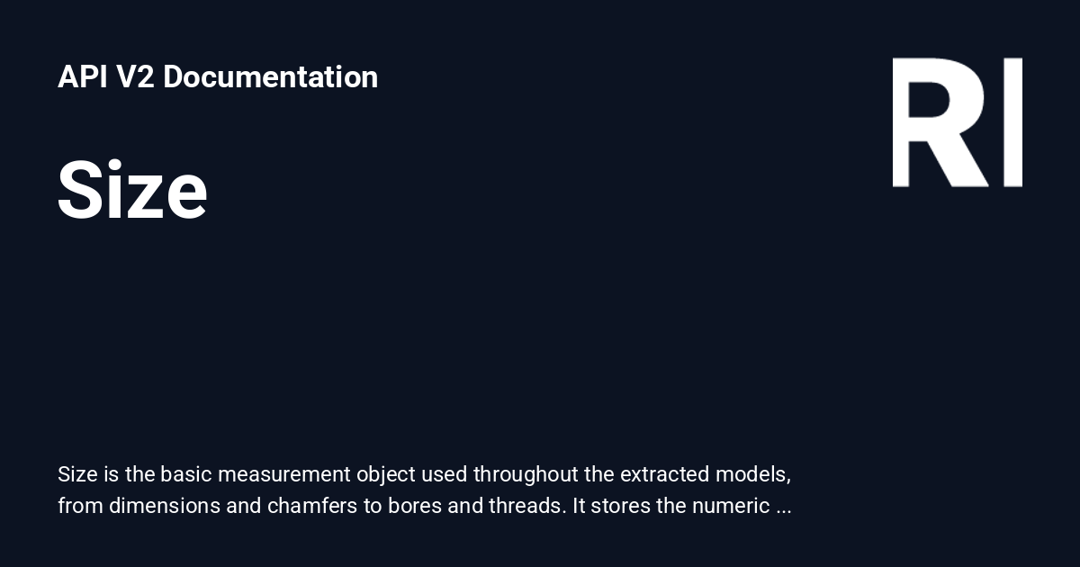Size - API V2 Documentation
