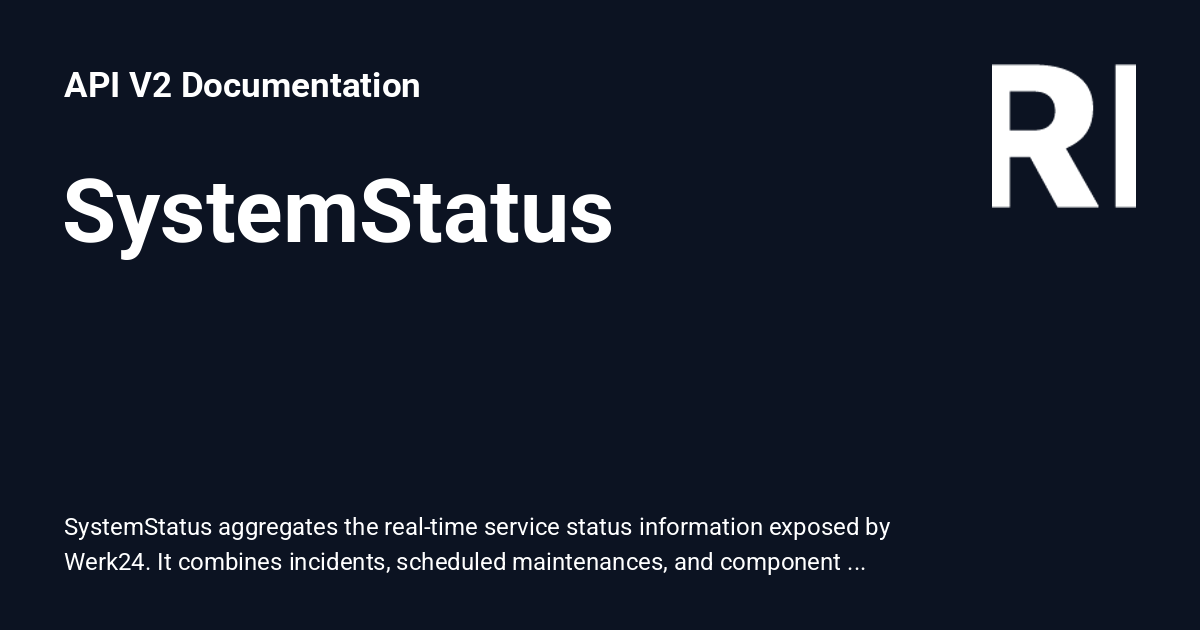 SystemStatus - API V2 Documentation