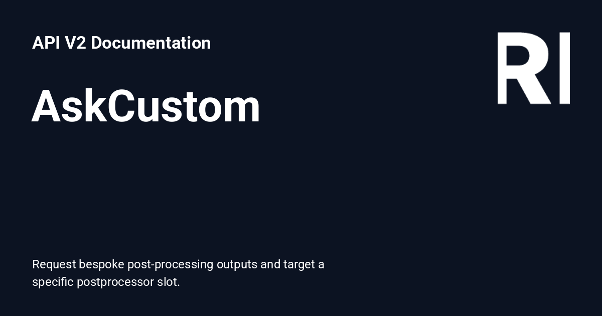 AskCustom - API V2 Documentation